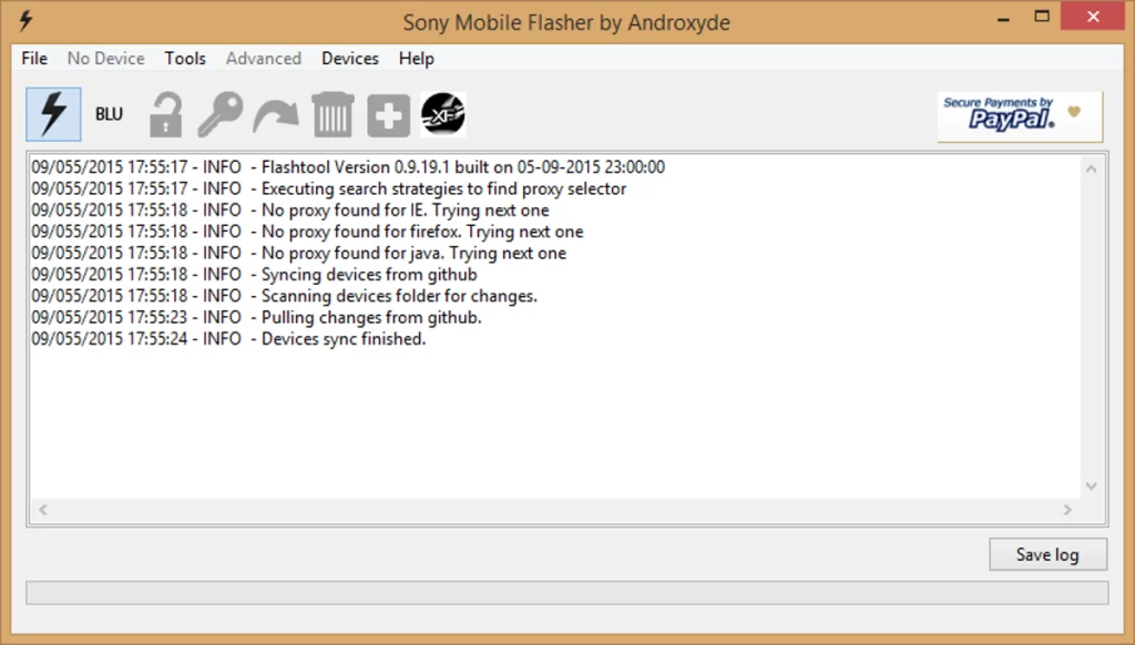 Sony Xperia Flash tool