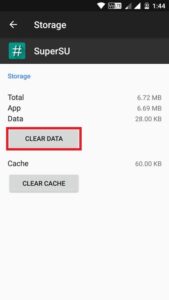 SuperSU app clear data Mohamedovic