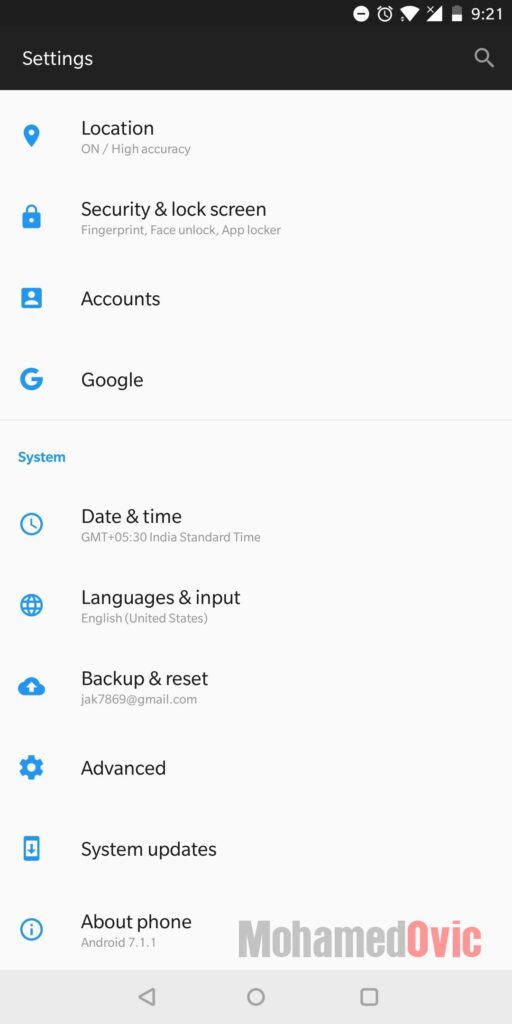 OnePlus 5T System Updates Mohamedovic