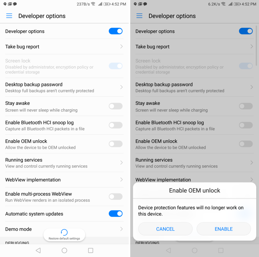 Enable OEM Unlock on Galaxy S9 Mohamedovic