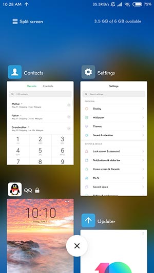 MIUI 10 China Developer ROM Recents Menu Mohamedovic 02