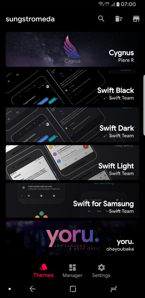 Substratum Theme Engine for Galaxy Devices runing Android Oreo Mohamedovic