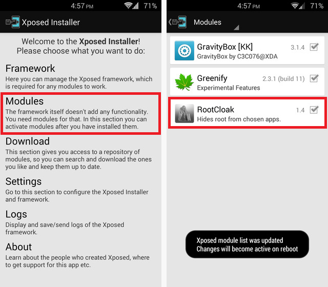 Install Xposed RootCloak Mohamedovic 01