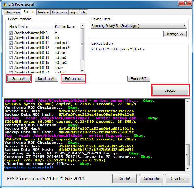 Backup EFS on Samsung Devices with EFS Professional Tool Mohamedovic 02