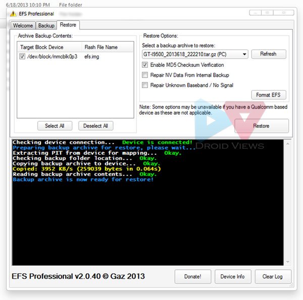 Restore EFS on Samsung Devices Mohamedovic