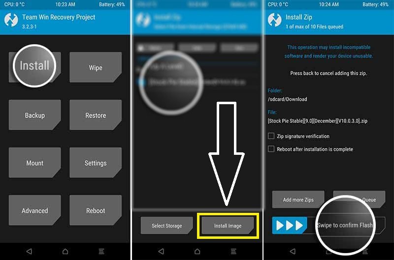 Flash IMG files via TWRP