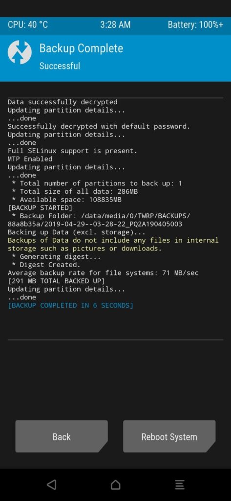 Perform NANDroid Backup via TWRP Mohamedovic 03