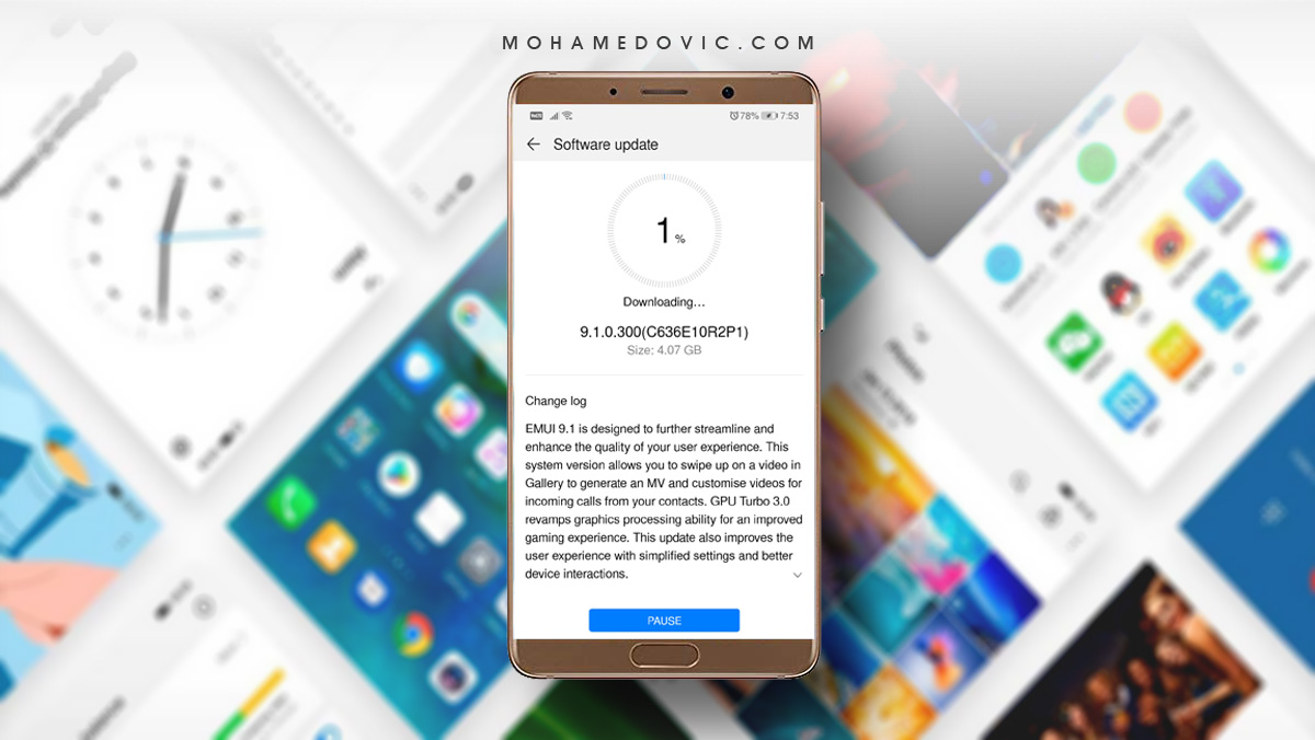 Huawei P20 Pro Mate 10 EMUI 9.1 Firmware Update