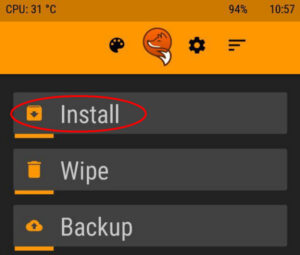 Choose Install Orange Fox