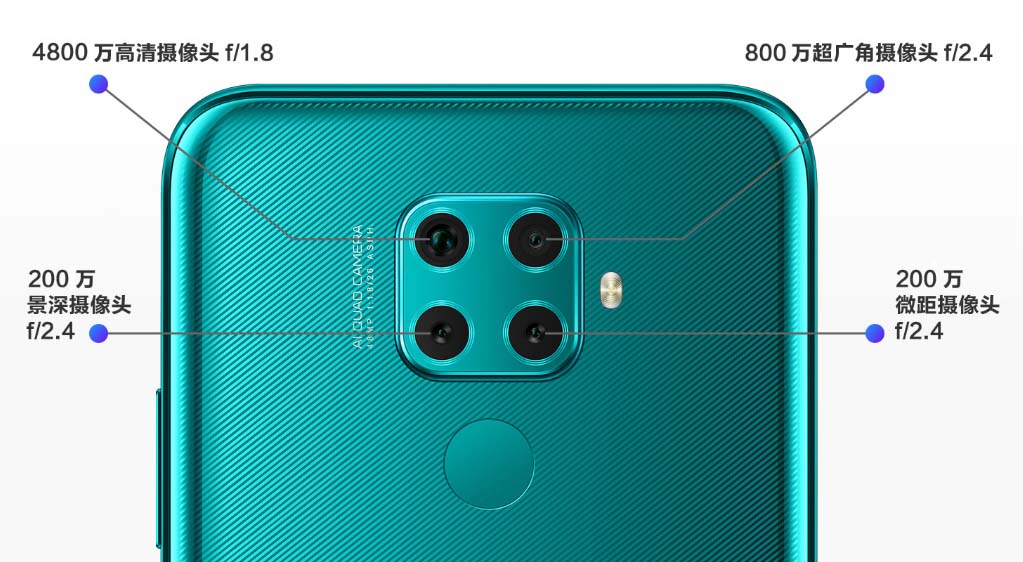 Huawei Nova 5z Quad rear Camera Setup