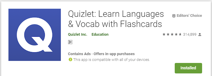 تطبيق Quizlet