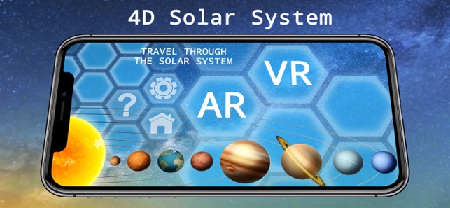 تطبيق 4D Solar System استكشاف الفضاء رباعي الأبعاد