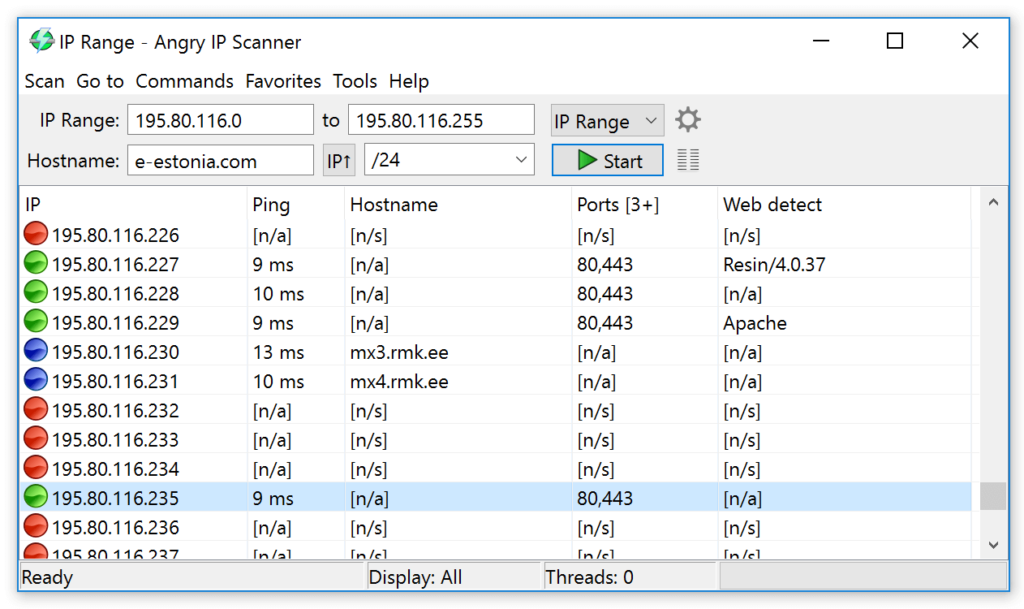 برنامج Angry IP Scanner