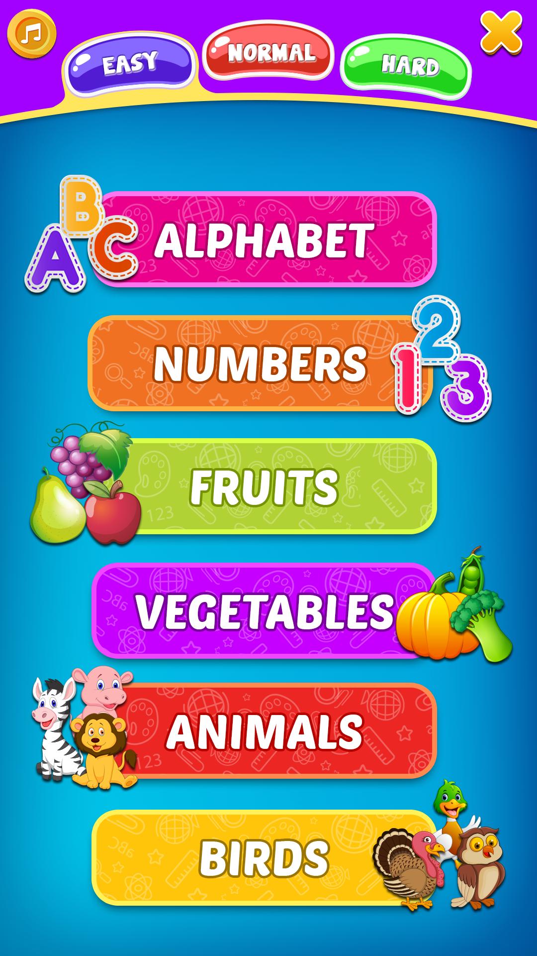 “Picture Match, Memory Games for Kids - Brain Game” أحد الألعاب التعليمية