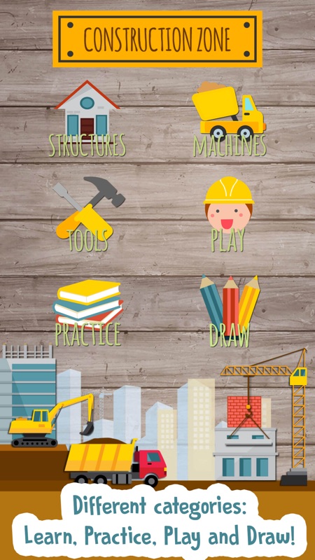 Kids Construction Game أحد الألعاب التعليمية