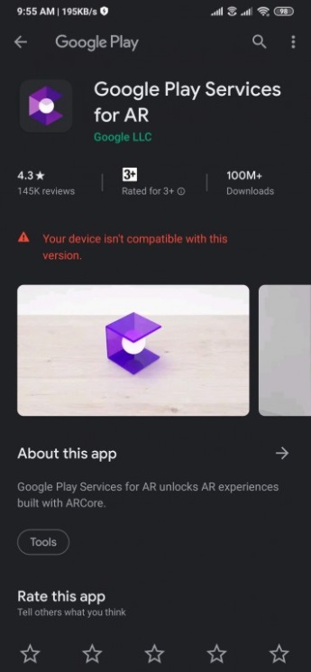 Redmi Note 8 Pro ARCore not compatible