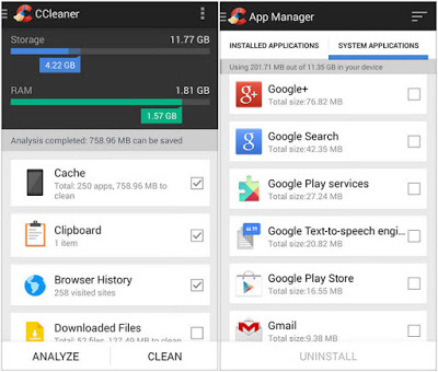 برنامج سي كلينر للأندرويد