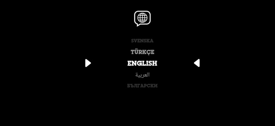 اختيار اللغة في تطبيق كرتون نتورك