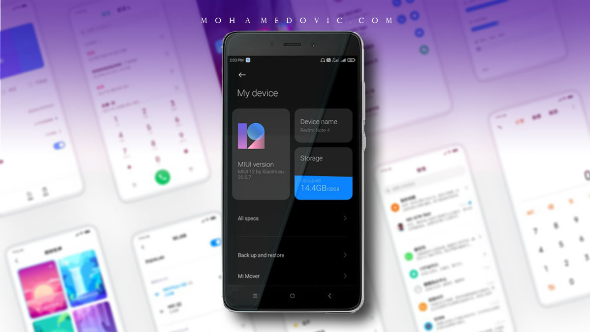روم MIUI 12 شاومي ريدمي نوت 4