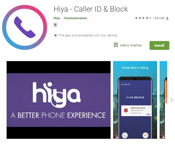 تطبيق Hiya