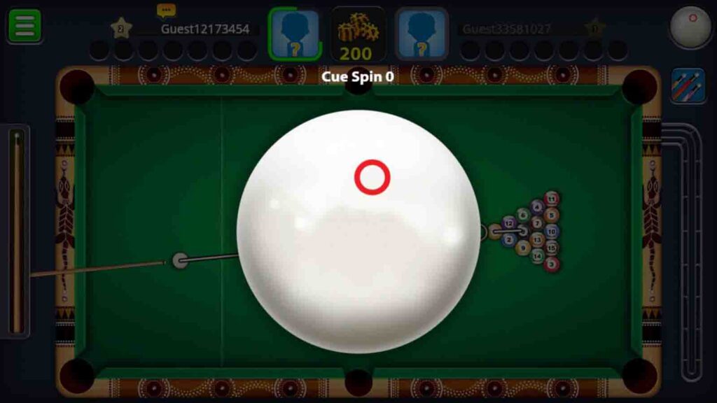 الوضعية الأفضل لضرب الكرة في 8 Ball Pool