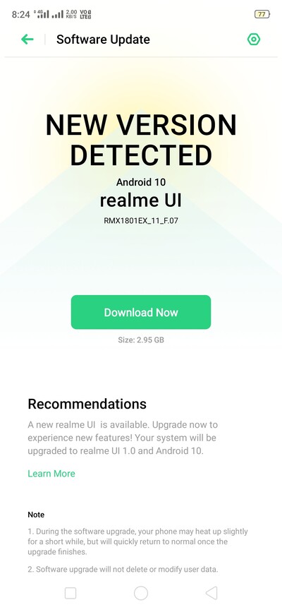 realme 2 pro realme ui update