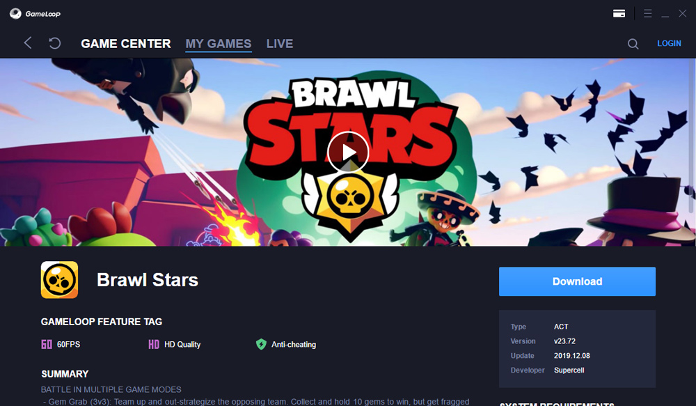 حمل وثبت Brawl Stars على محاكي جيم لوب