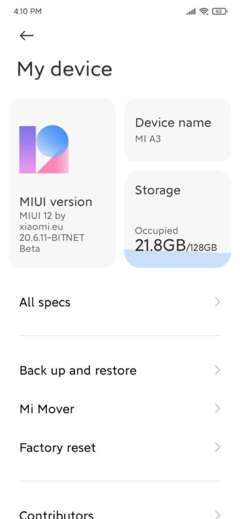 MIUI 12 EU ROM for Xiaomi Mi A3 Mohamedovic 05