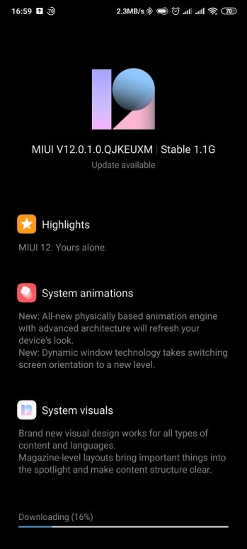 بوكو اف 2 برو تحديث MIUI 12