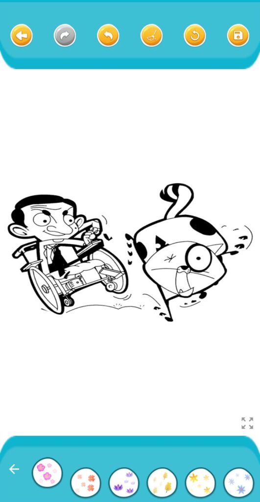 لعبة Mr comedy bean coloring pages