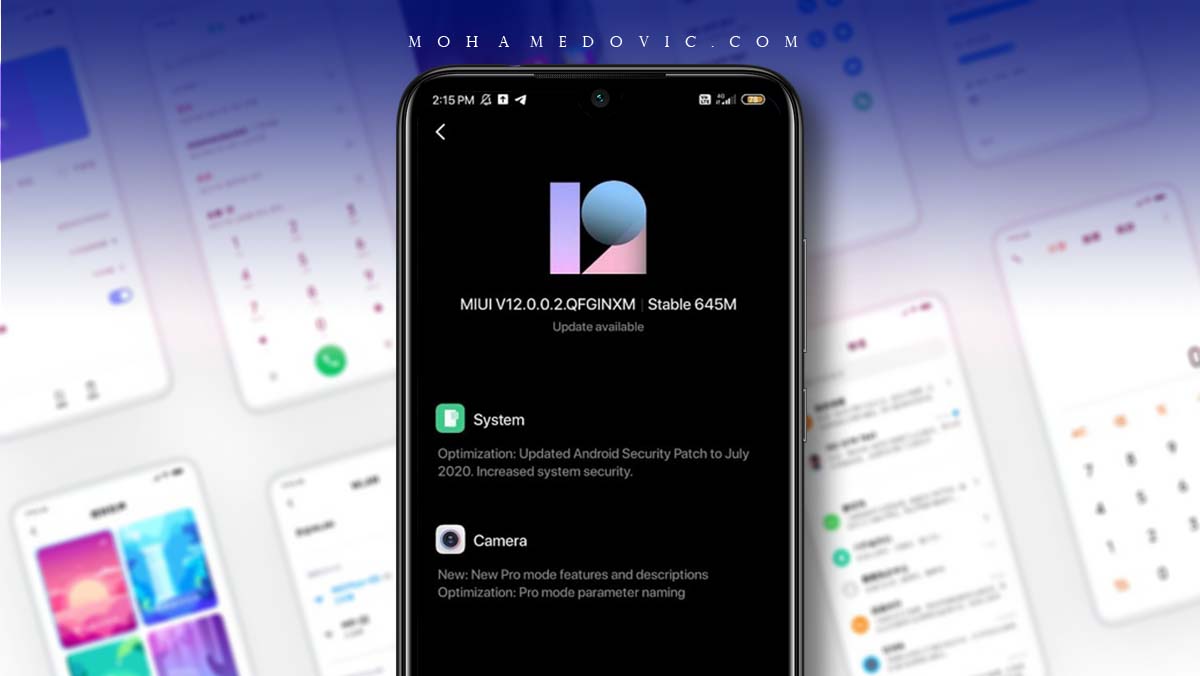 تحديث MIUI 12 لهاتف Redmi Note 7