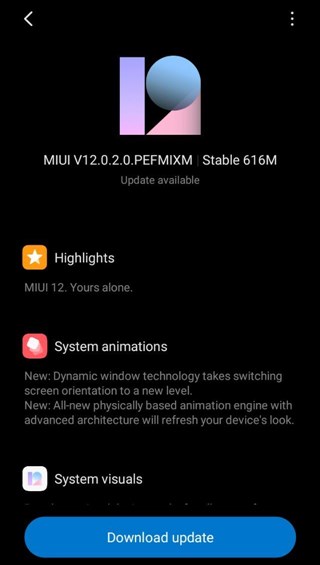 تحديث MIUI 12 Redmi S2