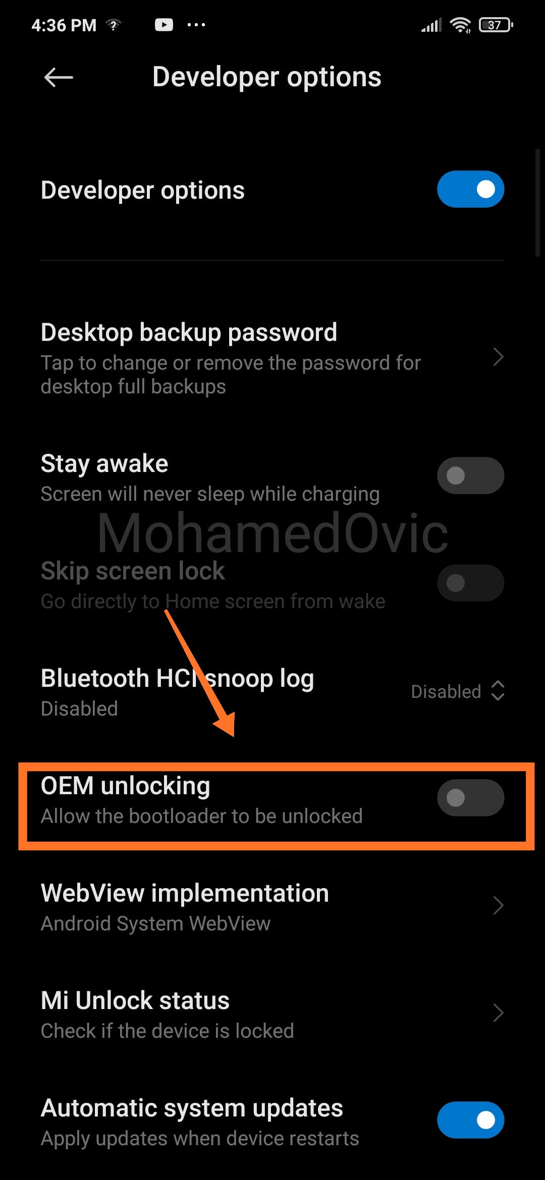 Enable OEM Unlocking USB Debugging MIUI 12 03