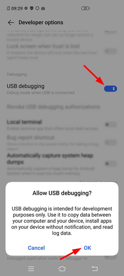 usb debugging vivo