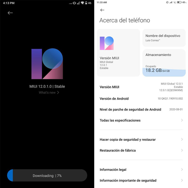 مي ماكس 3 تحديث MIUI 12