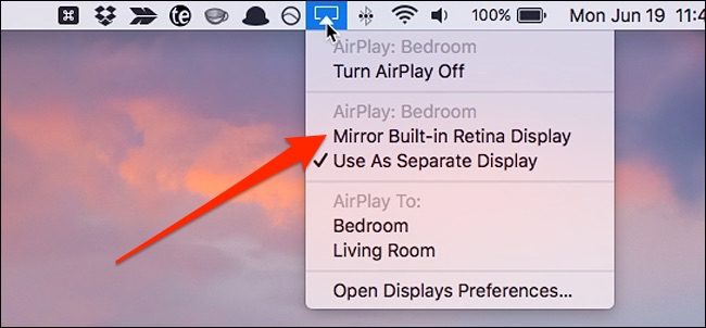 تفعيل خاصية Mirror Built-In Retina Display