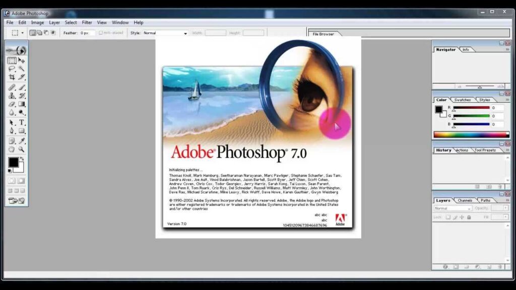 برنامج Photoshop 7