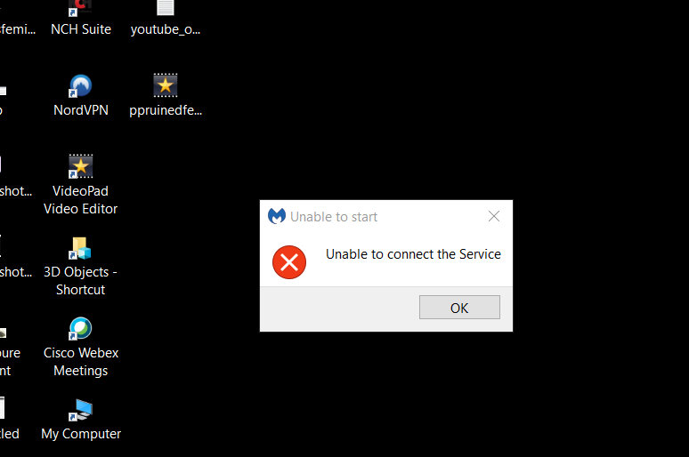 حل مشكلة unable to connect the service في برنامج malwarebytes