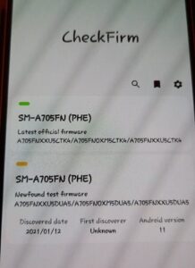 samsung galaxy a70 one ui 3.0 android 11 test build dua5