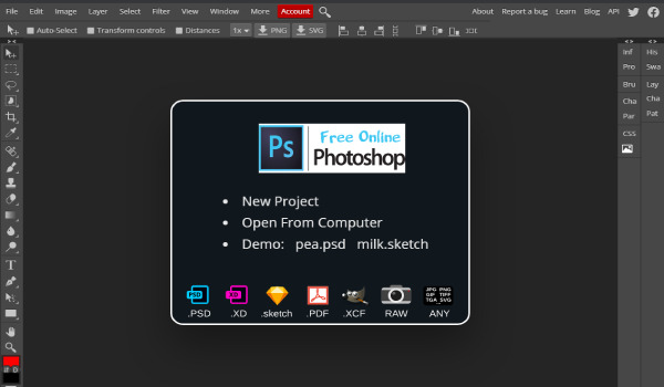 أداة Free Online Photoshop