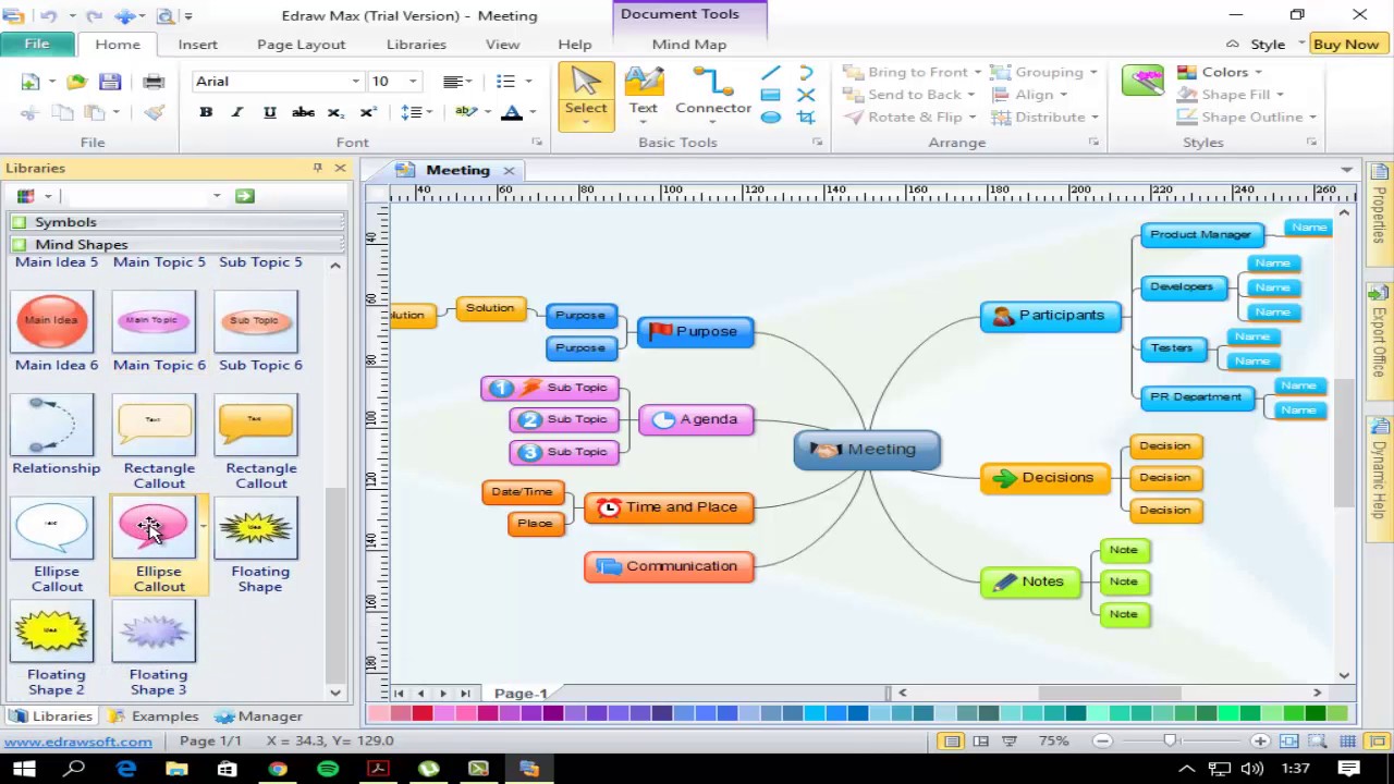 برنامج Edraw Mind Map