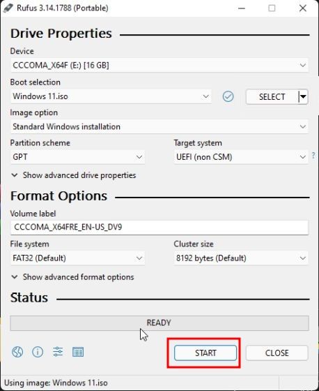 Install Win11 ISO via RUFUS 02