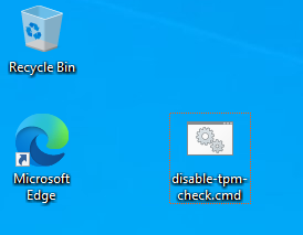 Run disable tpm check