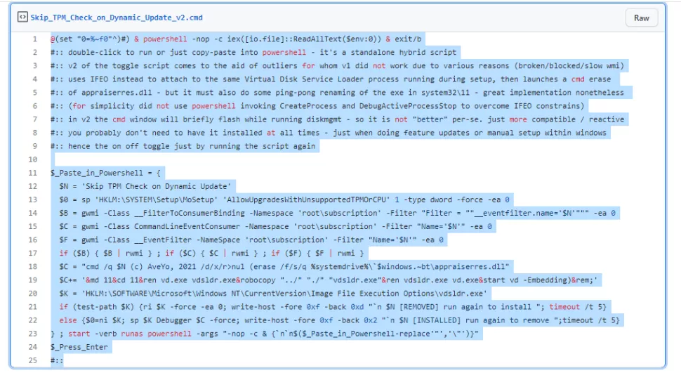 Skip TPM Check on Dynamic Update v2