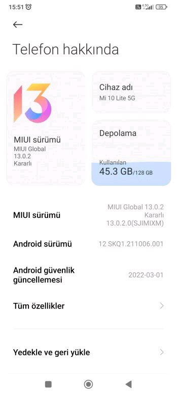 Mi 10 Lite MIUI 13