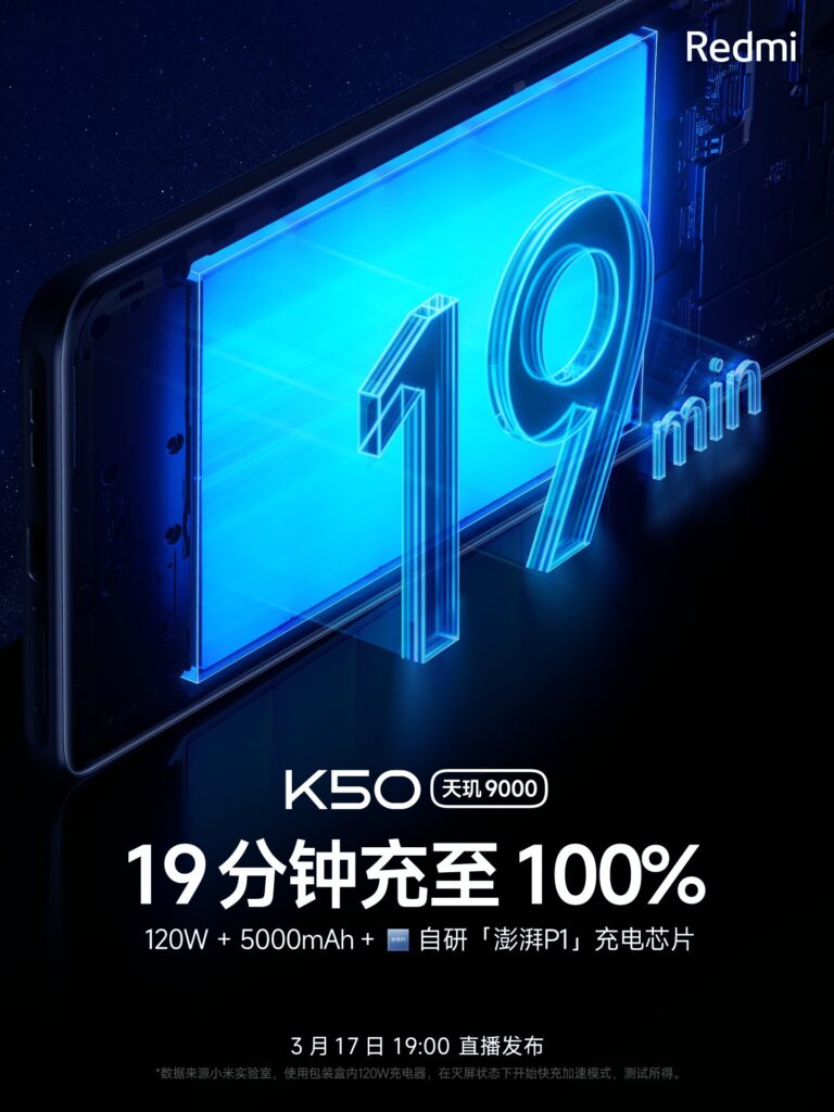 Redmi K50 fast charging 01