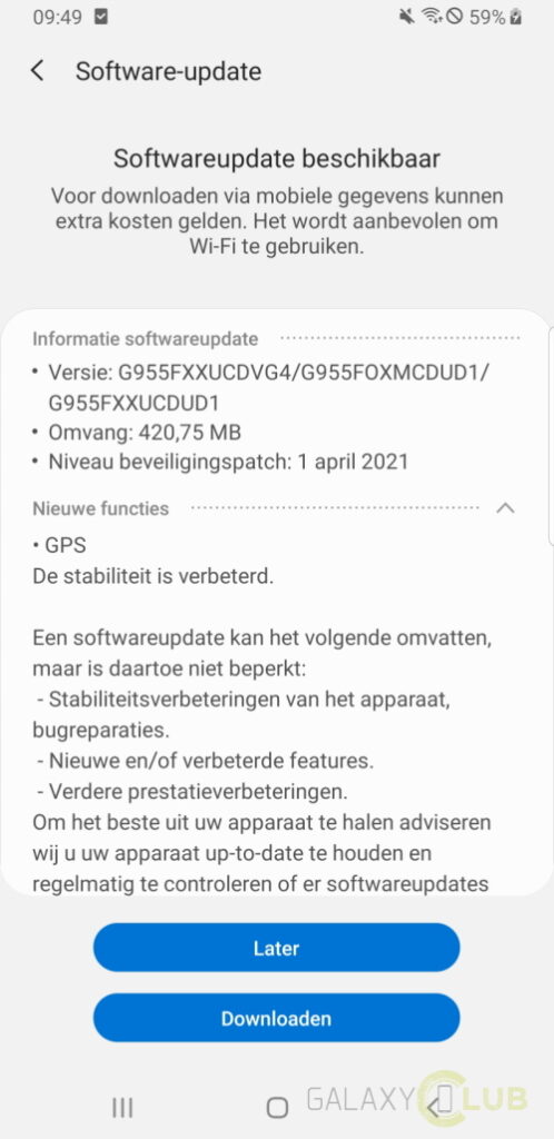 Samsung Galaxy S8 new firmware update 01