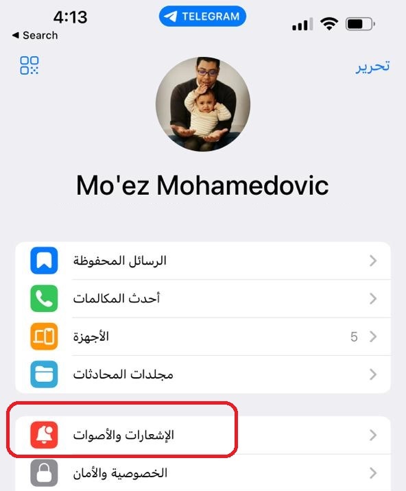 disable contact joined telegram notifications iPhone 02