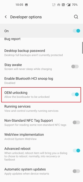 عمل روت ناثينج فون 1 مع خطوات فتح البوت لودر (Unlock Bootloader)