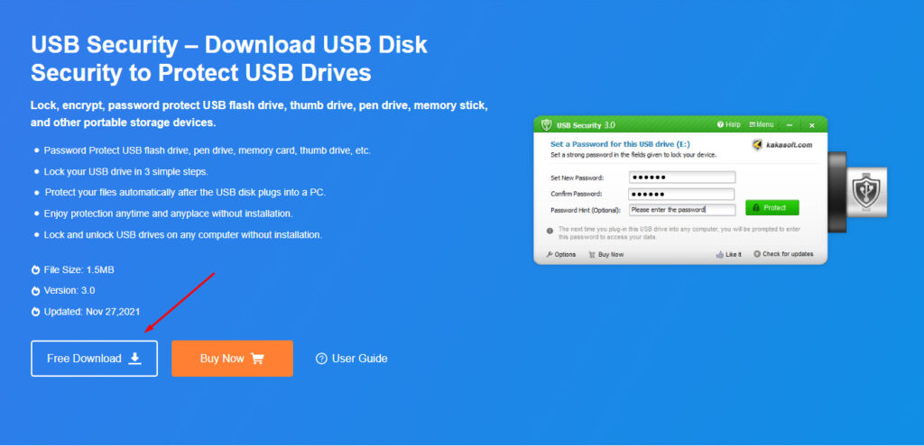 استخدام Kakasoft USB Security لحماية ملفات الذاكرة الخارجية USB device